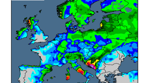 Prévisions de pluies à sept jours. (©WorldAgWeather)
