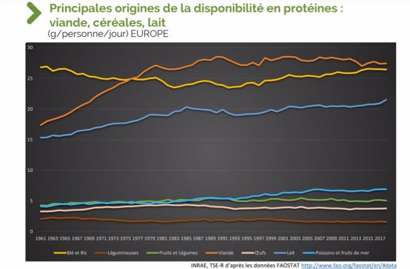 Evolution de la disponibilité en protéines.