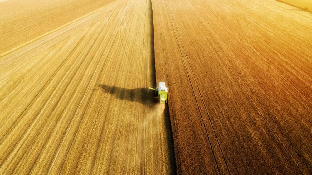 L'analyseur installé sur la moissonneuse-batteuse mesure le taux de protéines et l'humidité de la récolte en permanence et sur le flux de grains. (©GrainSense Oy)
