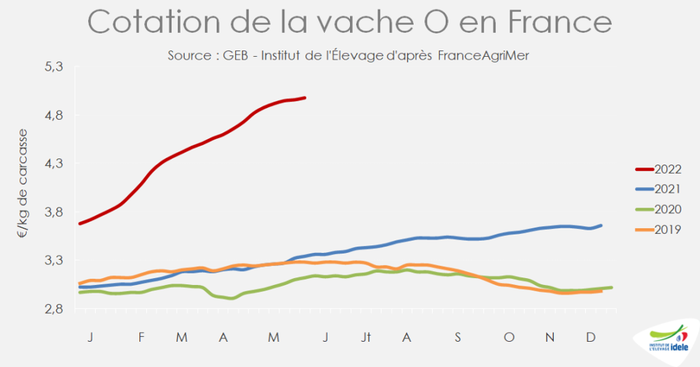 Ralentissement de la hausse des prix de la viande bovine en mai