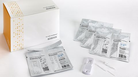 Le packaging réunit 25 sachets de tests avec une date de péremption d'un an. (©Idexx) Le packaging réunit 25 sachets de tests avec une date de péremption d'un an. (©Idexx)