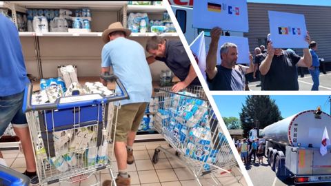 Mobilisation de producteurs laitiers pour dénoncer des prix trop faibles Mobilisation de producteurs laitiers pour dénoncer des prix trop faibles