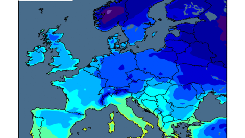 La vague de froid devrait épargner la France. (©WorldAgWeather) La vague de froid devrait épargner la France. (©WorldAgWeather)