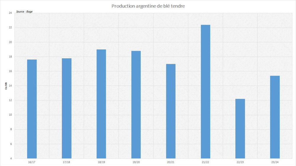 La récolte argentine de blé s'annonce cette année encore très mauvaise.
