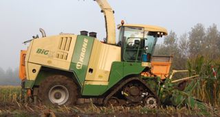 Des chenilles Zuidberg pour l'ensileuse Krone Big X Des chenilles Zuidberg pour l'ensileuse Krone Big X