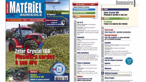 Matériel Agricole n°216 en cours de distribution ! Matériel Agricole n°216 en cours de distribution !