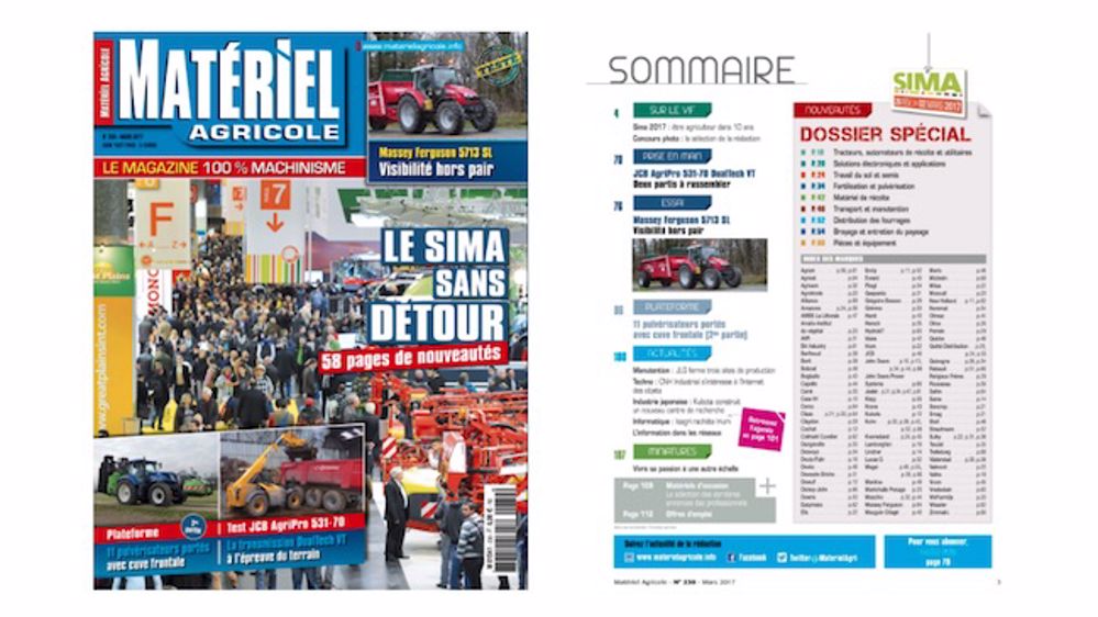 Matériel Agricole n°230 dans votre boîte aux lettres ou en kiosque ! Matériel Agricole n°230 dans votre boîte aux lettres ou en kiosque !