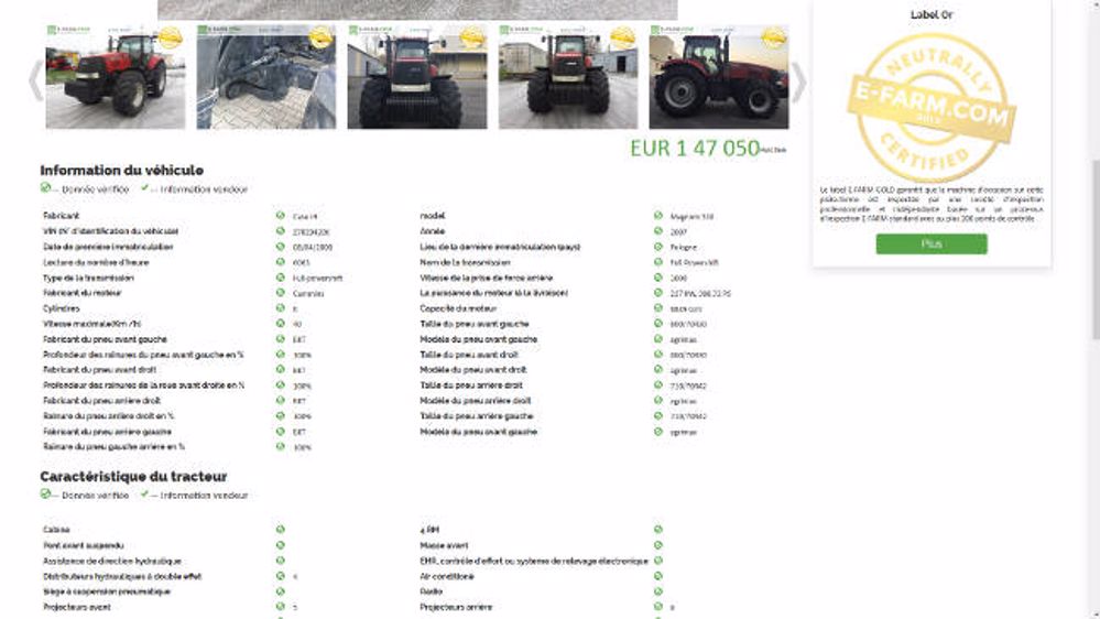 E-Farm certifie les occasions E-Farm certifie les occasions