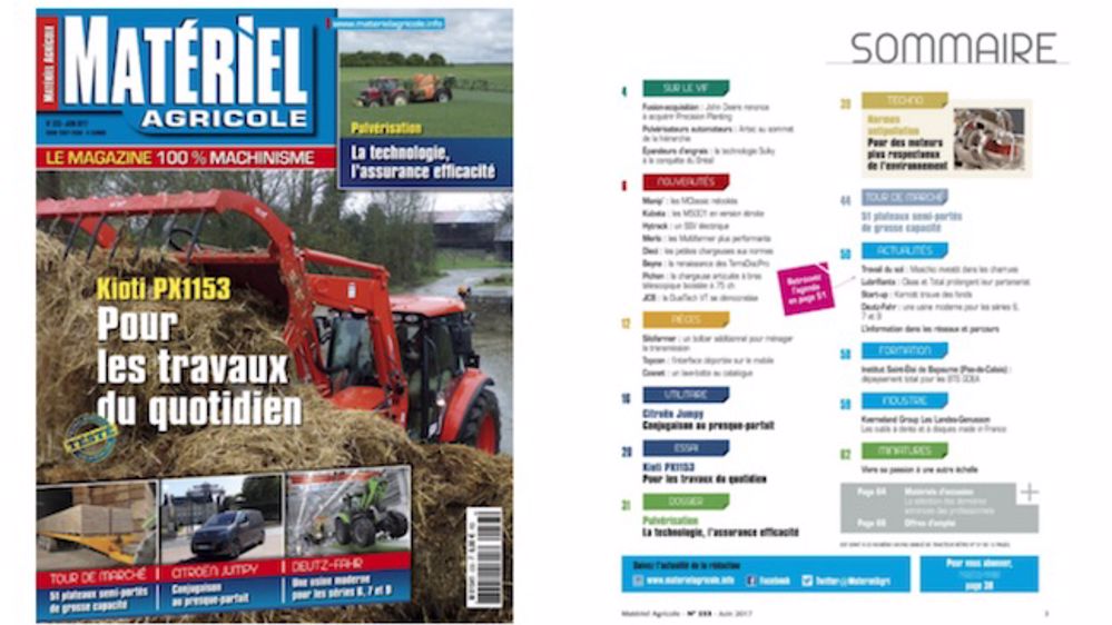 Matériel Agricole n°233 dans votre boîte aux lettres ou en kiosque ! Matériel Agricole n°233 dans votre boîte aux lettres ou en kiosque !