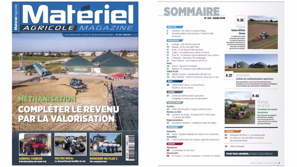 Matériel Agricole n°241 bientôt dans votre boîte aux lettres ou en kiosque ! Matériel Agricole n°241 bientôt dans votre boîte aux lettres ou en kiosque !