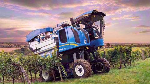 Les machines à vendanger se lavent toutes seules chez New Holland Les machines à vendanger se lavent toutes seules chez New Holland