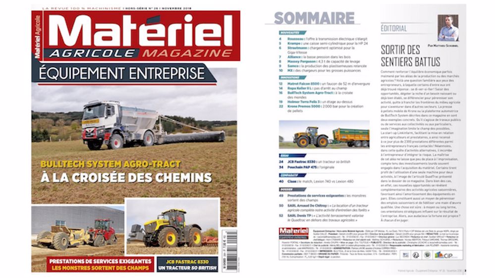 Le hors-série Matériel Agricole Equipement Entreprise n°26 va paraître ! Le hors-série Matériel Agricole Equipement Entreprise n°26 va paraître !
