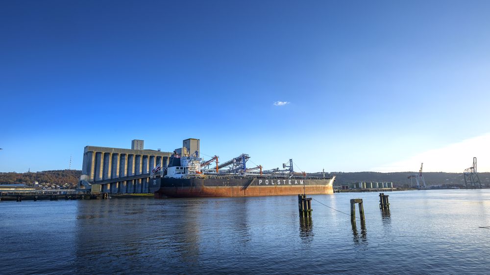 Les trois portiques de chargement, installés sur un quai de 170 m, peuvent désormais accueillir les bateaux de la catégorie « Panamax », de 60 000 t de capacité.