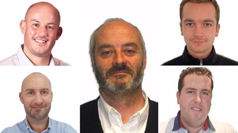 De gauche à droite et de haut en bas : Jérome Le Fébvrier, Hubert Letertre, Charles Moreau, Arnaud Seitz et Sébastien Crepel. De gauche à droite et de haut en bas : Jérome Le Fébvrier, Hubert Letertre, Charles Moreau, Arnaud Seitz et Sébastien Crepel.