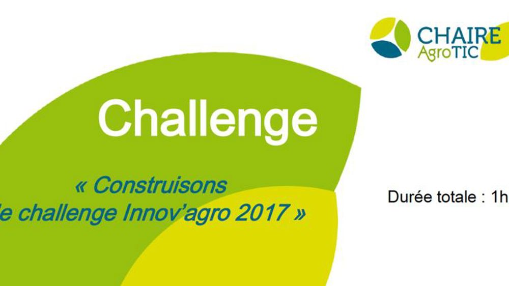 Lancement du challenge Innov’Agro
