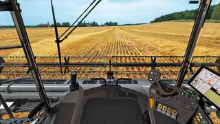 Une moissonneuse-batteuse sans volant Une moissonneuse-batteuse sans volant