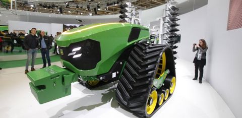 Le concept de tracteur autonome John Deere. © P. Peeters