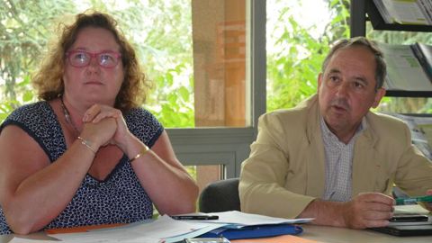 Séverine Van Hasselaar, élue de la chambre d’agriculture 36, et Robert Chaze, président. © Aude Richard
