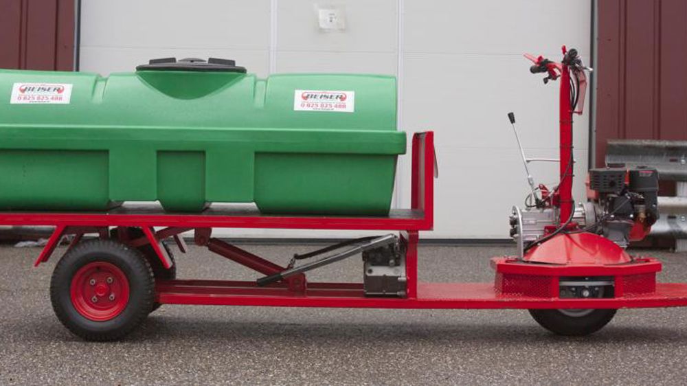 Un chariot motorisé à plateau