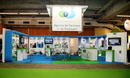 Stand de l'agence de services et de paiement.