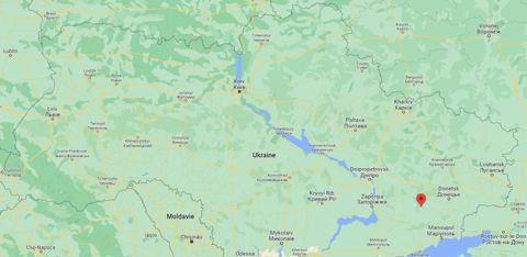 L’exploitation agricole Sady Donbassa LLC est située au sud-est de l’Ukraine. © Google Maps