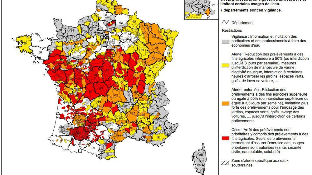 20 % du territoire en crise