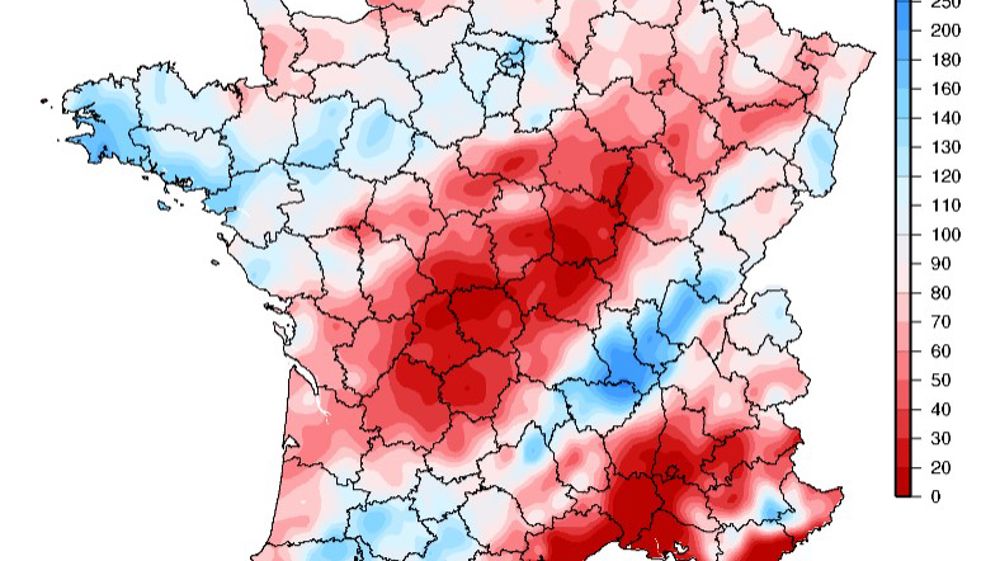 Des précipitations disparates en août