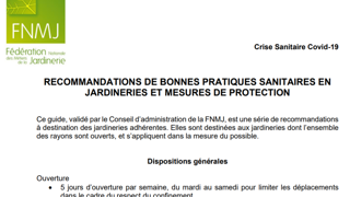 Certaines jardineries ont pu rouvrir l’ensemble de leurs rayons le 8 avril. A condition de bien respecter les règles sanitaires en vigueur, que la FNMJ a précisé sur son site internet. 