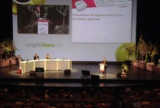 du 66ème congrès de la Fnsea. Présentation par les secrétaires généraux du rapport moral
