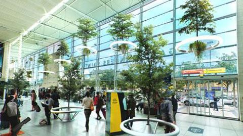 Le projet d'Alexis Tricoire pour la végétalisation de la gare d'Angers Saint-Laud, sera visible de l'extérieur et devrait se révéler particulièrement spectaculaire de nuit. ©Alexis Tricoire Le projet d'Alexis Tricoire pour la végétalisation de la gare d'Angers Saint-Laud, sera visible de l'extérieur et devrait se révéler particulièrement spectaculaire de nuit. ©Alexis Tricoire