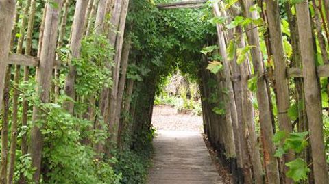 Passerelle en bois végétalisée dans le « Jardin des enfants », à Chaumont-sur-Loire 2013. ©Valérie Vidril Passerelle en bois végétalisée dans le « Jardin des enfants », à Chaumont-sur-Loire 2013. ©Valérie Vidril