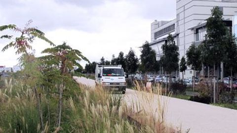 Les noues constituent l'une des solutions végétales dans la gestion de l'eau en zone urbanisée. ©Pascal Fayolle Les noues constituent l'une des solutions végétales dans la gestion de l'eau en zone urbanisée. ©Pascal Fayolle