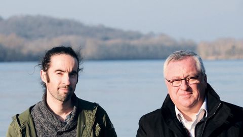 Antoine Rigalleau (à gauche) et Jean-Claude Tessier, consultants, ont découvert le Salon du végétal cette année et ont été surpris par l'ambiance du monde horticole.PHOTO : C-AGILE