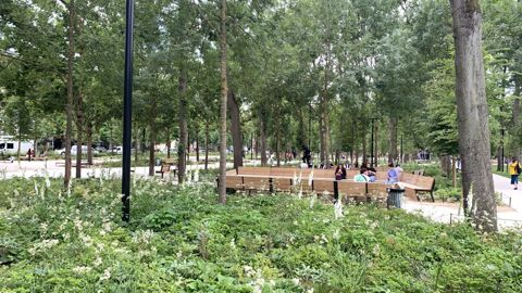 Avec un linéaire de près d’un kilomètre pour une largeur d’une centaine de mètres, ce sont neuf hectares en plein centre-ville qui ont été réaménagés. © P. FAYOLLE