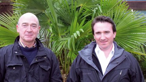 Guilhem Porcheron (à gauche) a confié à David Lévêque la gestion du pôle végétal Jardiland qui intègre les achats, la production et la distribution de toute la filière végétale du groupe.