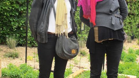 Paysagistes indépendantes, Christelle David (à gauche) et Claire Dugard se sont retrouvées autour d'un projet professionnel : un jardin qui a concouru au Festival de Chaumont-sur-Loire (41) 2015.