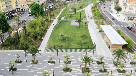 La promenade du Paillon, aménagement récompensé l'an dernier par une Victoire du Paysage, sera à découvrir fin septembre dans le cadre des prochaines Assises européennes du paysage.PHOTO : VAL'HOR