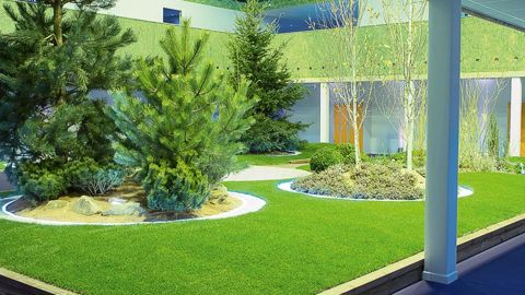 La diversité des paysages de France au coeur du centre de conférences de la COP21, au Bourget.PHOTO : YANN MONEL