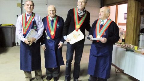 De gauche à droite : Jacques Bonnard, Maurice Perraud, Serge Lepage et Pierre Chaverot.