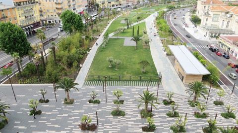 La promenade du Paillon formera le clou des visites de terrain prévues à Nice (06) dans le cadre des Assises du paysage.PHOTO : VAL'HOR