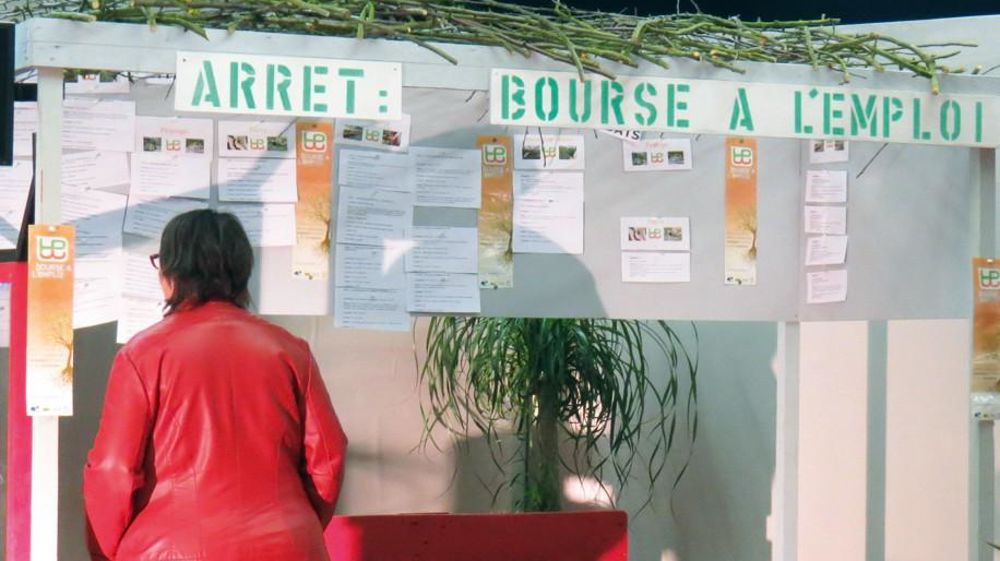 Les offres et les demandes seront affichées en direct sur le stand dédié dans le cadre du Salon du végétal 2017, à Nantes (ici à Angers - 49, en février 2016). Elles sont par ailleurs, dès à présent, consultables sur le site www.boursealemploi.org. Les offres et les demandes seront affichées en direct sur le stand dédié dans le cadre du Salon du végétal 2017, à Nantes (ici à Angers - 49, en février 2016). Elles sont par ailleurs, dès à présent, consultables sur le site www.boursealemploi.org.