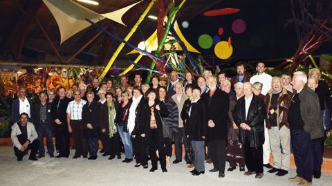 Mi-novembre sur leur stand, les horticulteurs et pépiniéristes de l'Ain ont accueilli leurs « pères ».PHOTO : BERNARD ABDILLA