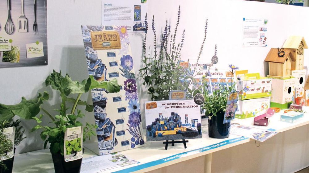 En catégorie B « innovation commerciale végétale », certains produits ont fait appel à des univers graphiques contemporains.PHOTO : ODILE MAILLARD