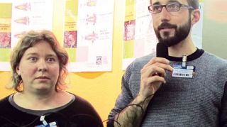 Séverine Giacomini et Alexis Chatenay ont sensibilisé les visiteurs sur l'importance de l'échauffement.