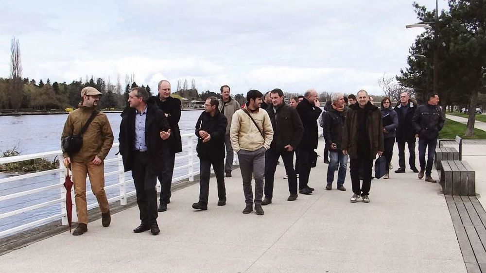 Les adhérents d'Hortis ont visité les aménagements du bord de l'Allier le 7 avril dernier, dans le cadre d'une rencontre entre adhérents de Rhône-Alpes Auvergne.
