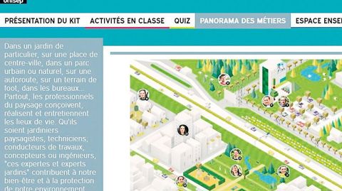 Élèves et équipes éducatives trouveront le kit de l'Onisep et de l'Unep, dédié aux métiers du paysage, en ligne.
