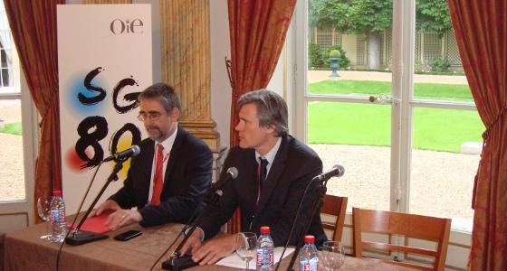 Stéphane Le Foll, ministre de l'Agriculture et de l'Agroalimentaire, en marge du congrés de l'Oie