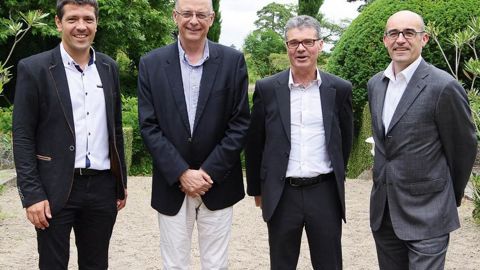 De gauche à droite : Damien Ripaud, Pascal Levavasseur, Noël Barreau et Franck Gilet.PHOTO : PLANDANJOU