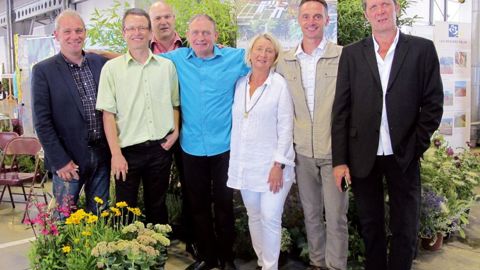 De gauche à droite : François Félix, Denis Forge, Fabrice Prone, Dominique Rey, Cécile Cholat, Damien Vivier et Pierre Jourcin.