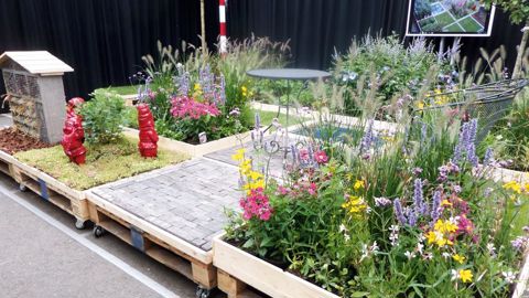 Le jardin modulable de la designer Angela Warmerdam, présenté au salon Plantarium 2016, a sensibilisé le public aux changements climatiques.PHOTO : ÉLISABETTA SARI